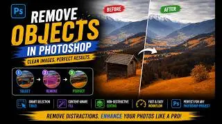 Remove Objects in Photoshop | Generative Fill,  Fill & Remove Tool Tutorial