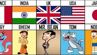 Cartoon Characters From Different Countries