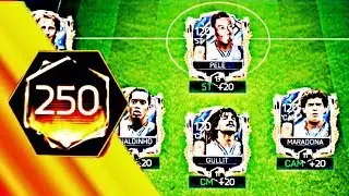 250 OVR ! HIGHEST PRIME ICONS TEAMS IN FIFA MOBILE  -My biggest icon packs & rank ups Icon Ronaldo