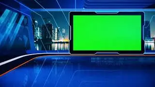 News Studio Green Screen