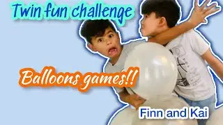 Balloons Games. Indoor games. kids games. #twin #indoorgames #fun #challenge #balloongames #funny