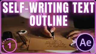 After Effects 2023： How to Do an Self-Writing Text Outline Drawing Animation Effect