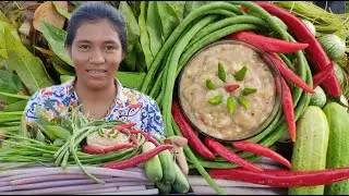 #asmr vegetables eating / #vegetables yummy 😋 with Khmer Prohok so delicious 😋