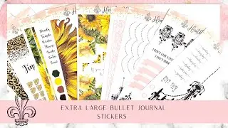 New Extra Large Bullet Journal Stickers and Mock Spread