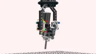 Lego Technic Wrist using mini turntables in LDD
