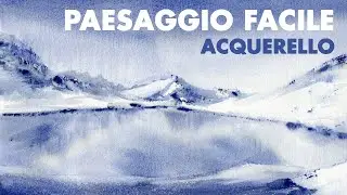 Paesaggio facile con la spatola! 🎨 Tutorial acquerello