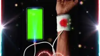 Hand charging green screen video