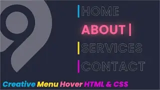 Creative Menu Hover HTML & CSS | NineCode