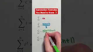 Summation Formulas You Need to Know 