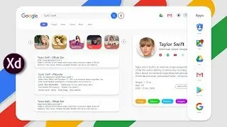 Google redesigned | Adobe XD | Free download