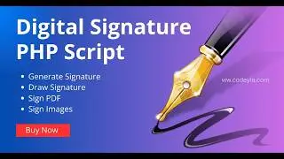 Digital Signature PHP Script Website | Generate, Draw & Sign PDFs 