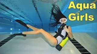 Hot Scuba Diving Pool Girl