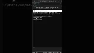 A Quick Python Installation Check on Windows using the Command Prompt #shorts #tutorial