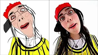 POP DRAWING MEME #327| BILLIE EILISH - LUNCH (P1) | Ruby Fun