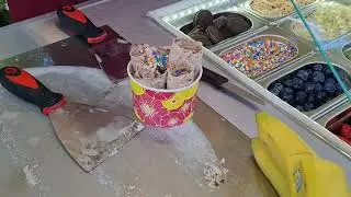 Жареное мороженное из нутеллы и бананов