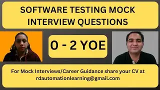 Manual Testing Interview For Freshers| Testing Interview Questions