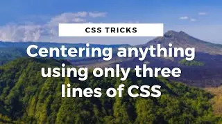 Centering anything inside HTML using only three lines of CSS | Flexbox tricks