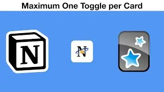 Maximum One Toggle per Card | Notion to Anki Tutorial - Card Option