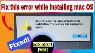 Fix An error occured while preparing the installation Try running this application again on macOS