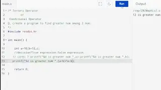 Ternary Operator | Conditional Operator in C | Syntax , Example