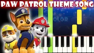 Paw Patrol Theme Song | Piano Tutorial | Karaoke