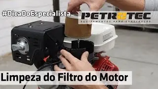 Limpeza do filtro do motor da Alisadora de Piso Petrotec