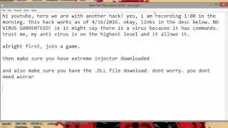 NEW ROBLOX HACK! KILL PEOPLE! 4/16/2016! PROJECT SPARE V1.3.4