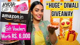 *HUGE* DIWALI GIVEAWAY (CLOSED) | Nykaa & Amazon Gift Vouchers Worth Rs. 6000 | 6 WINNERS