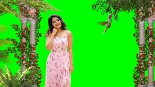 🥀 Beautiful Girl Tree Green Screen Video Effect || Girl Green Screen Status Video