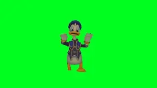 Donald Duck dancing green screen