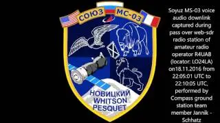 Soyuz MS-03 audio downlink signals