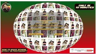 Collage Sphere Effect in Photoshop in Hindi || How to Create Photo   Collage Effect in Photoshop