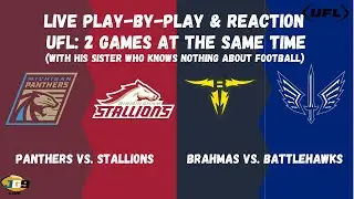 Michigan Panthers vs. Birmingham Stallions AND San Antonio Brahmas vs. St. Louis Battlehawks | UFL