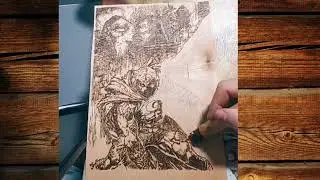 Moon Knight  wood burning