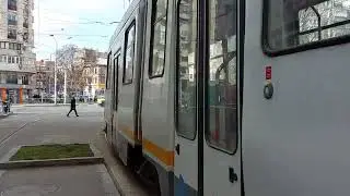 Tramvaiul V3A-93-EPC 014(14) la Piata Sf Vineri