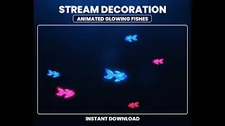 Animated Fish Stream Overlay – Vibrant Twitch & OBS Stream Overlay
