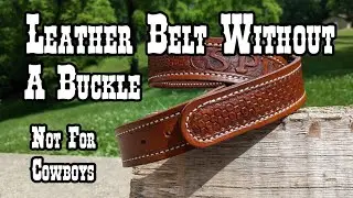 Making a Leather Belt with a hidden hook instead of a buckle, Mechanics belt.