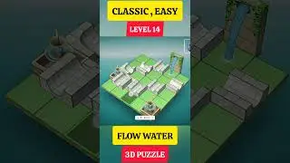 LEVEL 14, CLASSIC, EASY, FLOW WATER 3D PUZZLE GAMEPLAY 