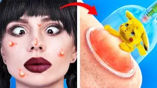 Уэнсдей Аддамс! Вещь против Пикачу! Кастинг покемонов в реальной жизни!