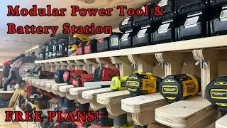 Modular Drill Storage & Charging Station - FREE FILES! - Small Shop Series