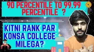 The best engineering colleges for you (From 90 to 99.99 percentile) |  Rank vs College 