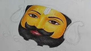 इतने प्यारे खाटू बाबा |How to draw khatu shyam ji
