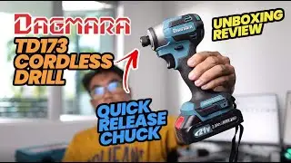 UNBOXING & REVIEW DAGMARA CORDLESS DRILL MODEL TD173 | JENIS 