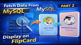 Java Swing Flip Card UI | Fetch Data from MySQL Database (Part 2) | Display Data in Flip Card