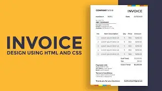 How to Make a Modern Invoice Design Using HTML and CSS | Invoice Design Tutorial | Bridge Code