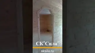 Видеообзор брусового дома с террасой и балконом в брусовом исполнении строительной компанией Сила.