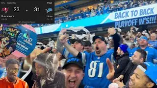 the Detroit Lions win back to back playoff games!!! I Watch the Buccaneers vs. Lions in 4K!!!