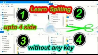 Windows 10-how to split screen (Up to 4 Windows at once) | Split Computer screen | (2020) HINDI