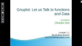 Lecture 1.1 Straight line using Gnuplot