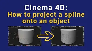 Cinema 4D: How to project a spline onto an object